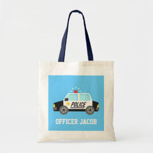 Classic Police Car with Siren For Kids Tote Bag