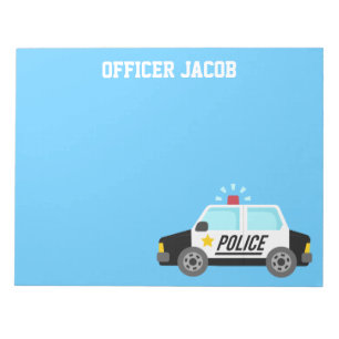 Classic Police Car with Siren Kids Notepad