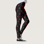 Classic Polka Dot Leggings - Black/Maroon<br><div class="desc">These cute leggings feature a classic black and maroon red polka dot print. Wear them to the gym, yoga class, on errand runs, or to lounge around the house! Add it to your leggings collection or gift them to someone you love!</div>