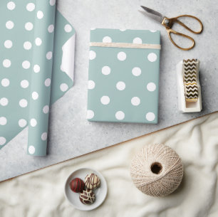 Classic Polka Dot Mint Green Wrapping Paper