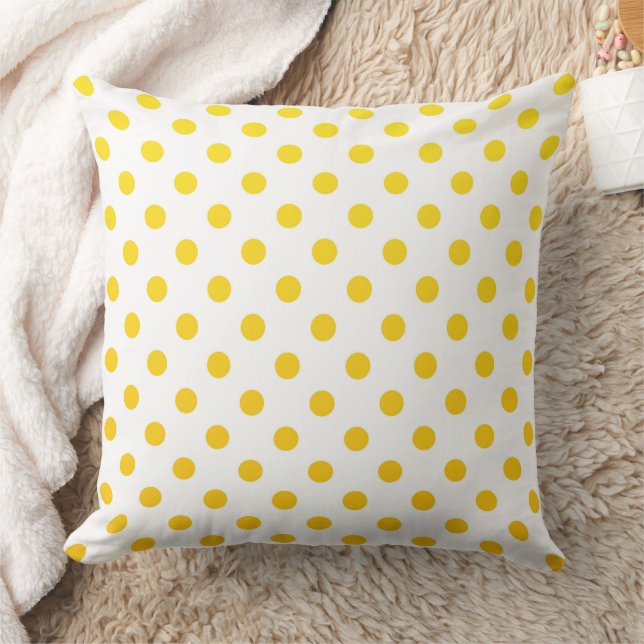 Classic Polka Dot Pattern Throw Pillow (Blanket)