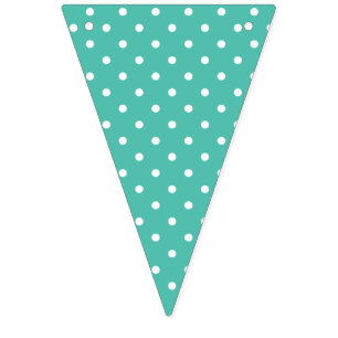 Classic Polka Dot White - Bluegrass Green Bunting Flags