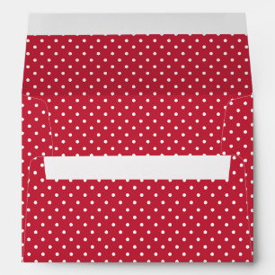 Classic Polka Dot White - Cherry Red Envelope