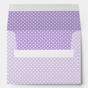 Classic Polka Dot White - Soft Lavender Envelope