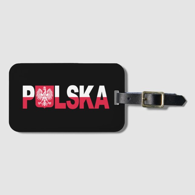 Classic Polska Polish Flag Eagle National  Luggage Tag (Front Horizontal)