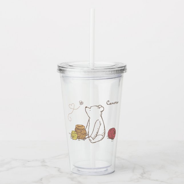 Classic Pooh and Honey Pots Acrylic Tumbler (Front)