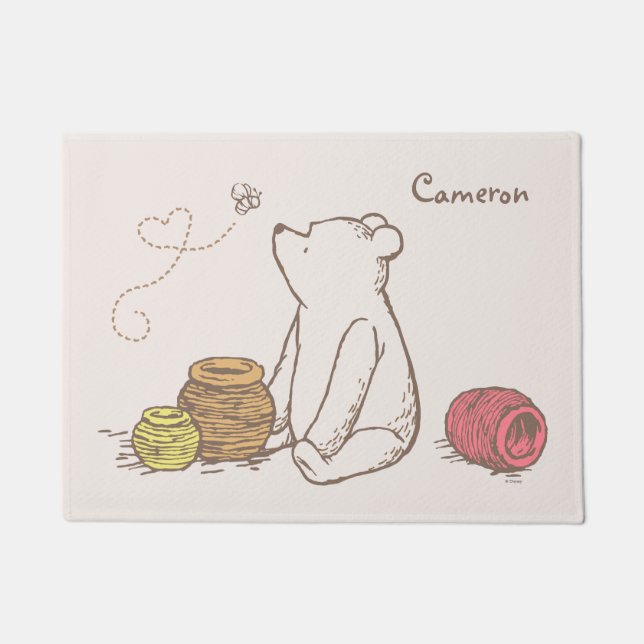 Classic Pooh and Honey Pots Doormat (Front)