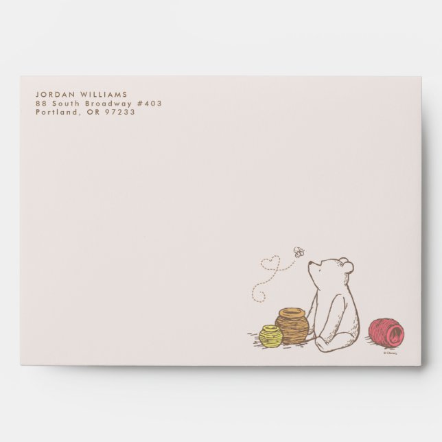 Classic Pooh and Honey Pots Envelope (Front)