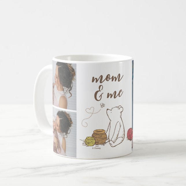 Classic Pooh and Honey Pots Photo Coffee Mug (Front Left)