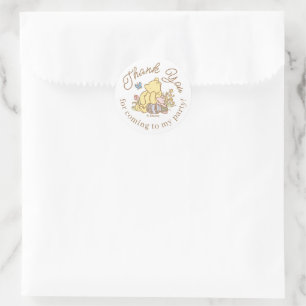 Classic Pooh and Piglet First Birthday Classic Round Sticker