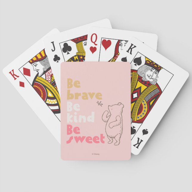 Classic Pooh | Be Brave, Be Kind, Be Sweet Playing Cards (Back)