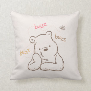 Classic Pooh   Buzz Buzz Buzz Throw Pillow