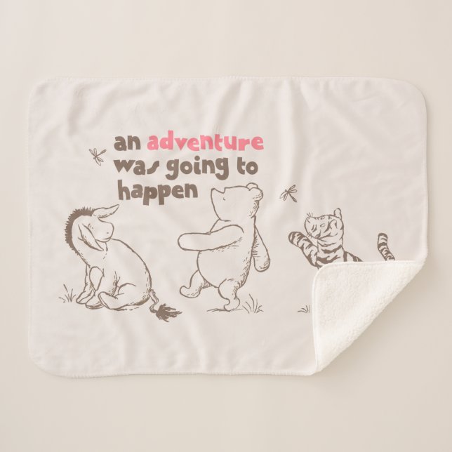 Classic Pooh & Pals | An Adventure was Going to Ha Sherpa Blanket (Front (Horizontal))