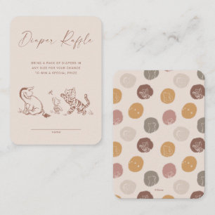 Classic Pooh & Pals Diaper Raffle Insert Card