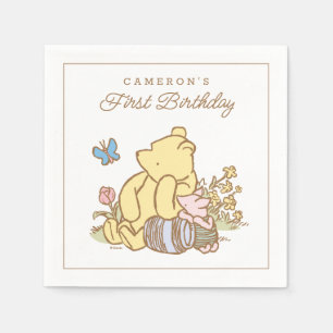 Classic Pooh & Piglet Baby Birthday Napkin