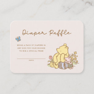 Classic Pooh & Piglet Diaper Raffle Insert Card