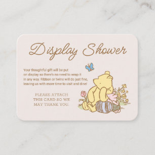 Classic Pooh & Piglet No Wrap Baby Shower Place Card