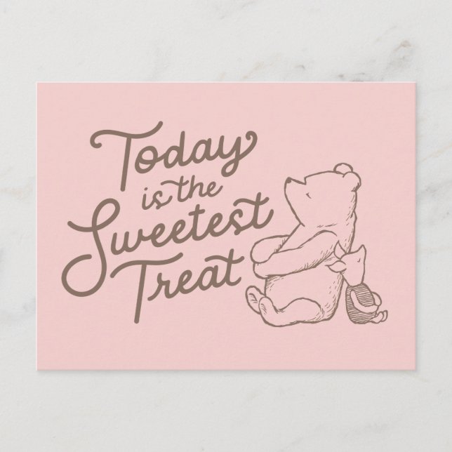 Classic Pooh & Piglet | Today is the Sweetest Trea Postcard (Front)