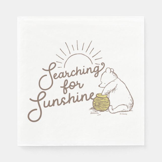 Classic Pooh | Searching for Sunshine Napkin (Front)