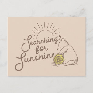 Classic Pooh   Searching for Sunshine Postcard