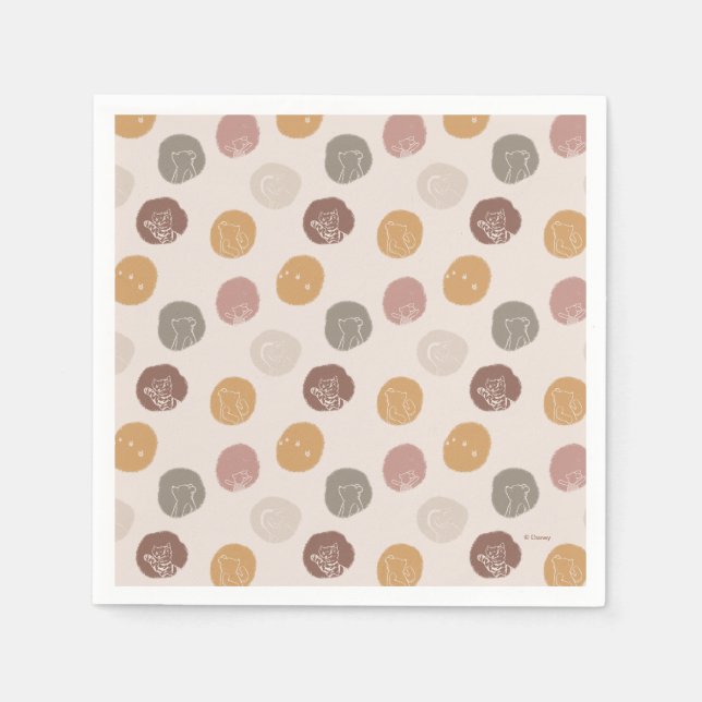 Classic Pooh & Tigger First Birthday Pattern Napkin (Front)