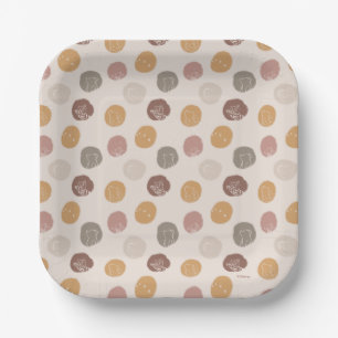 Classic Pooh & Tigger First Birthday Pattern Paper Plate