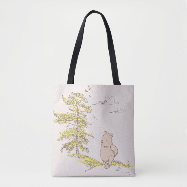 Classic Pooh Walking in the Woods Tote Bag (Front)