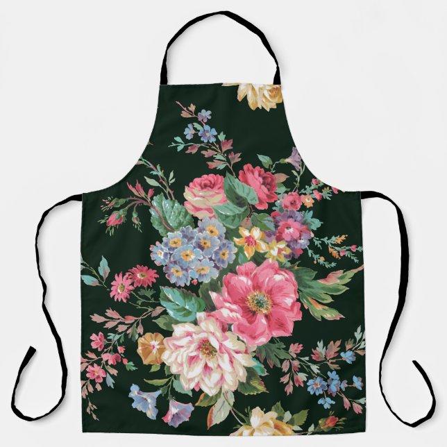 Classic Popular Flower Seamless pattern background Apron (Front)