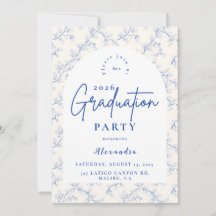 Classic Porcelain Blue Graduation Party
