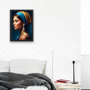 Classic Portrait of Elegant Lady   Vintage Poster