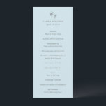 Classic Powder Blue Monogram Elegant Wedding Program<br><div class="desc">Elegant wedding programs featuring your monogram in script and your details in traditional serif fonts.</div>