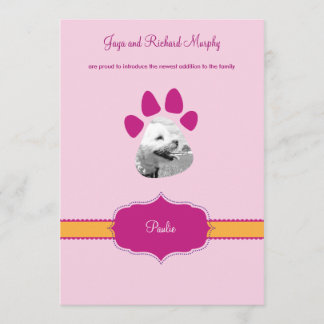 "Classic Prep" Nouveau Chiot / Faire-part Chat fil