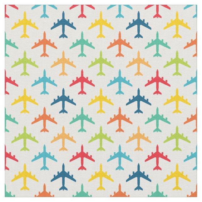 Classic Primary KC-135 Refueling Jet Airplane Fabric (Close Up)