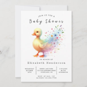 Classic Printable Duck Baby Shower Invitation