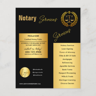 Classic Professional & Certified Notary Public Flyer
