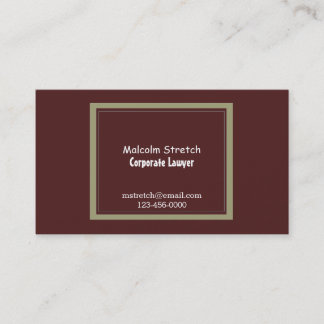 Classic Professional Corporate Lawyer Business Card