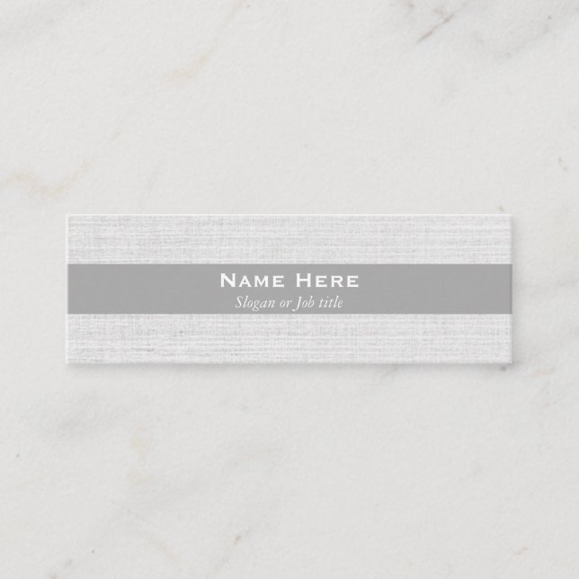Classic Professional Grey Mini Business Cards (Front)