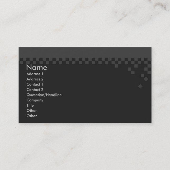 Classic Professional Profile Card (Front)