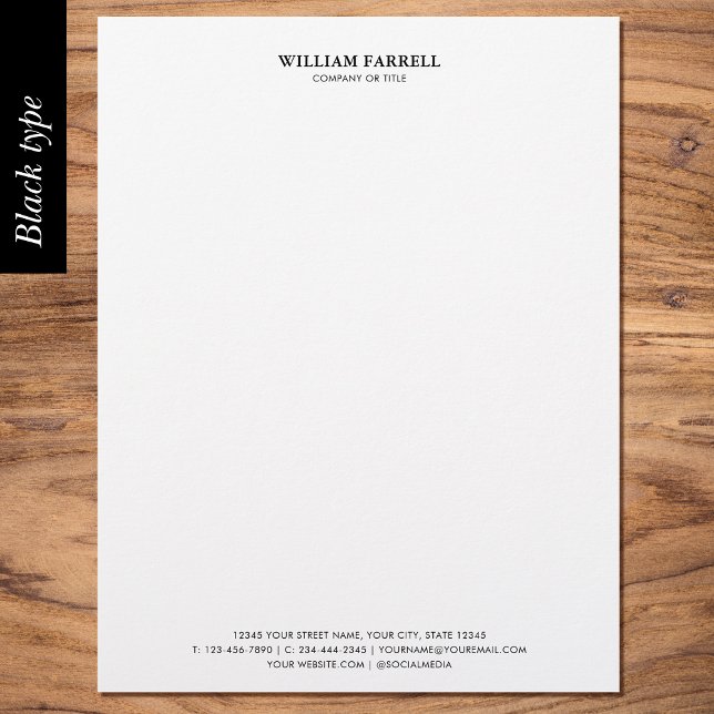 Classic Professional Traditional Black Letterhead (Creator Uploaded)