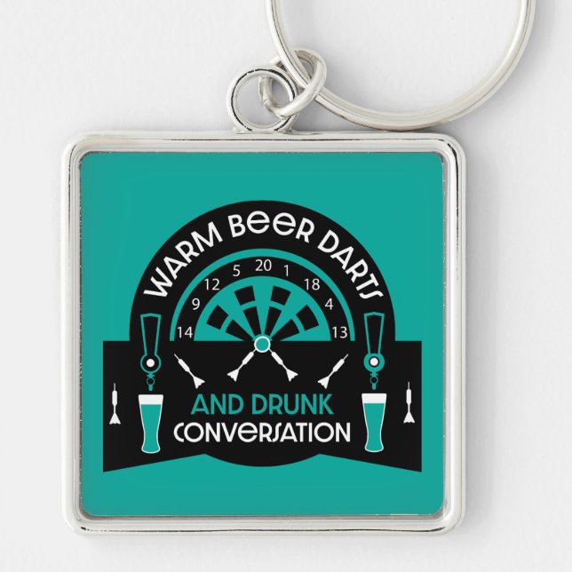 Classic Pub Darts Keychain (Front)