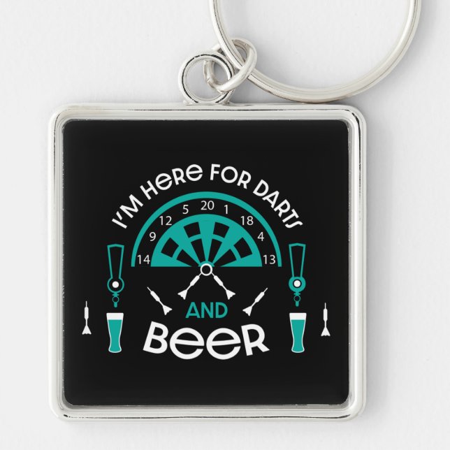 Classic Pub Darts Keychain (Front)