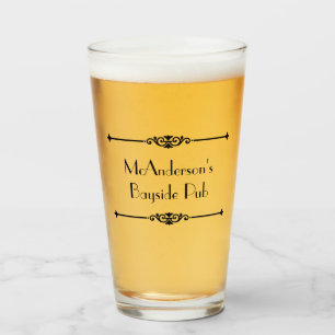 Classic Pub Personalized Name or Business Beer Glass