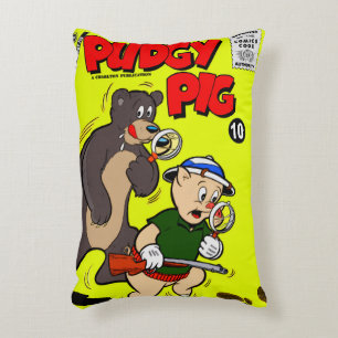 Classic PUDGY PIG Comic Pillow