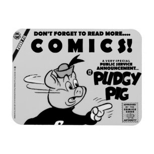 Classic PUDGY PIG P.S.A. Magnet 