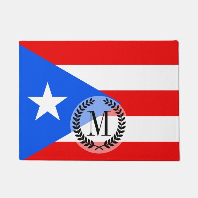 Classic Puerto Rican Flag Doormat (Front)