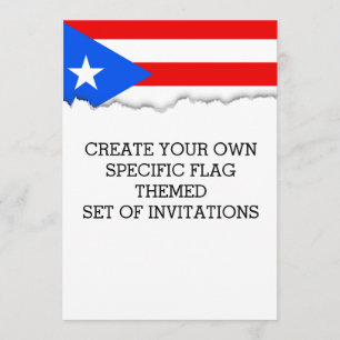Classic Puerto Rican Flag Invitation