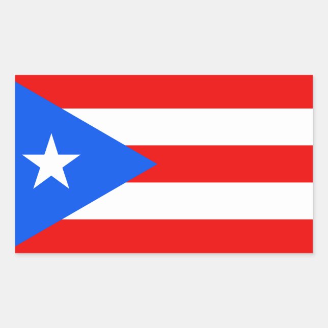 Classic Puerto Rican Flag Sticker (Front)