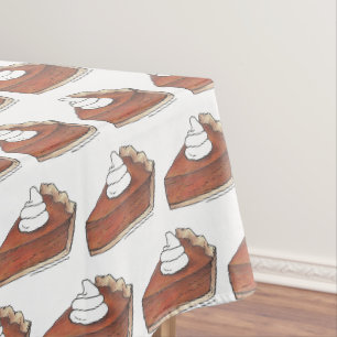 Classic Pumpkin Pie Slice Thanksgiving Dinner Food Tablecloth