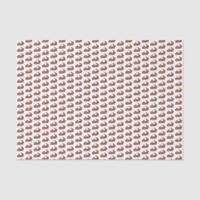 Classic Pumpkin Pie Slice Thanksgiving Dinner Food Tissue Paper (Front)