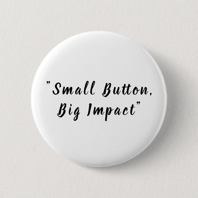 Classic Pure White Solid Customizable Round Button (Front)